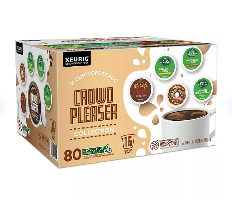 Keurig Crowd Pleaser Variety Pack, Single Serve Pods (80 ct.)