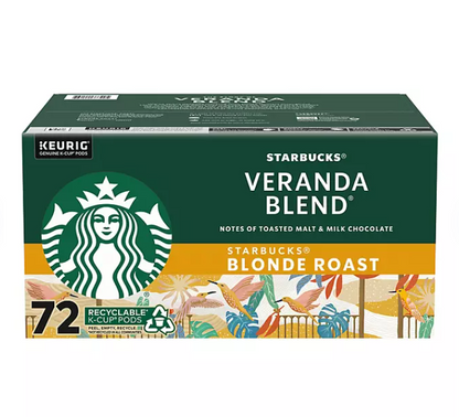 Starbucks Blonde Roast K-Cup Coffee Pods, Veranda Blend (72 ct.)