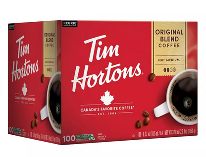 Tim Hortons Premium Medium Roast K-Cup Coffee Pods, Original Blend (100 ct.)