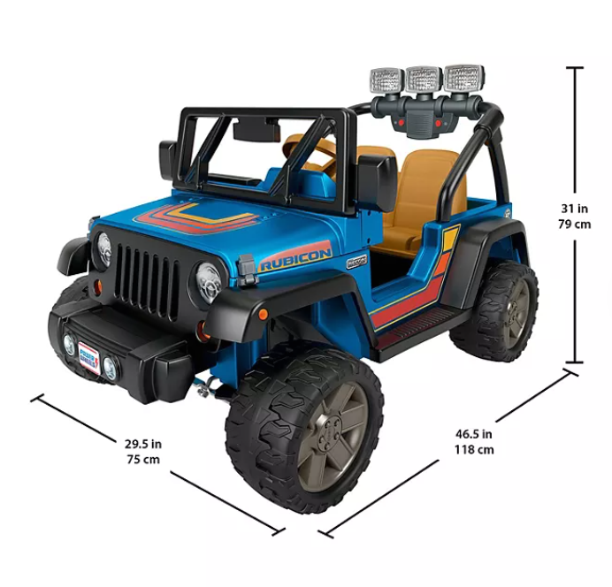 Power Wheels Retro Jeep Wrangler 12-Volt Ride-On