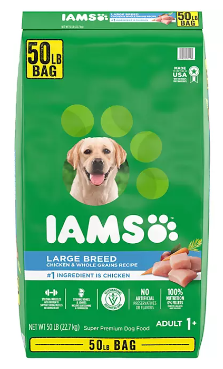 Iams Adult ProActive Health Large Breed Dry Dog Food, Chicken 50 lbs.