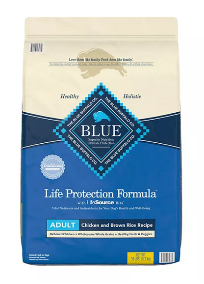 Blue Buffalo Life Protection Formula Natural Adult Dry Dog Food, Chicken & Brown Rice 38 lbs.