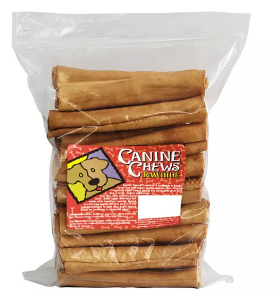 Canine Chews 8" Basted Rawhide Retrievers for Dogs, 25 ct. (Chicken)