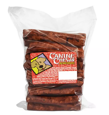 Canine Chews 8" Basted Rawhide Retrievers for Dogs, 25 ct. (Beef)