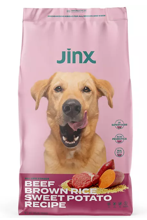 Jinx Dry Dog Food Beef, Brown Rice & Sweet Potato Recipe (23.5 lbs.)