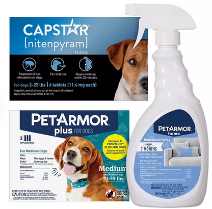 PetArmor Plus Capstar Flea & Tick Bundle for Medium Dogs, 23-44 lbs.