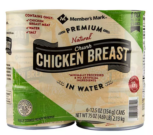 Member's Mark Premium Chunk Chicken Breast 12.5 oz., 6 ct.