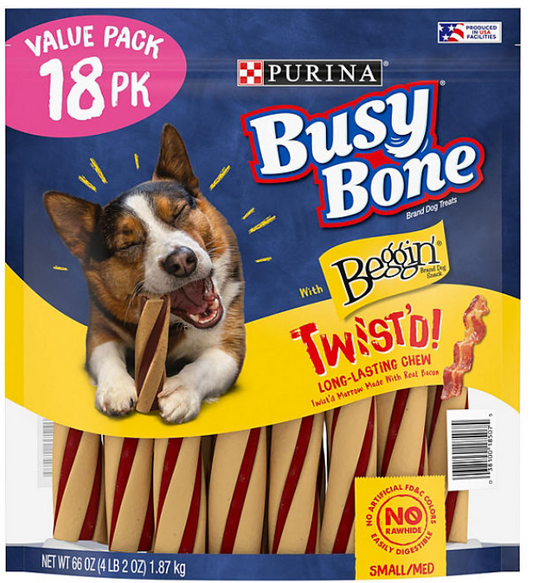 Purina Busy With Beggin' Twist'd Small/Medium Breed Dog Treats, 18 ct.