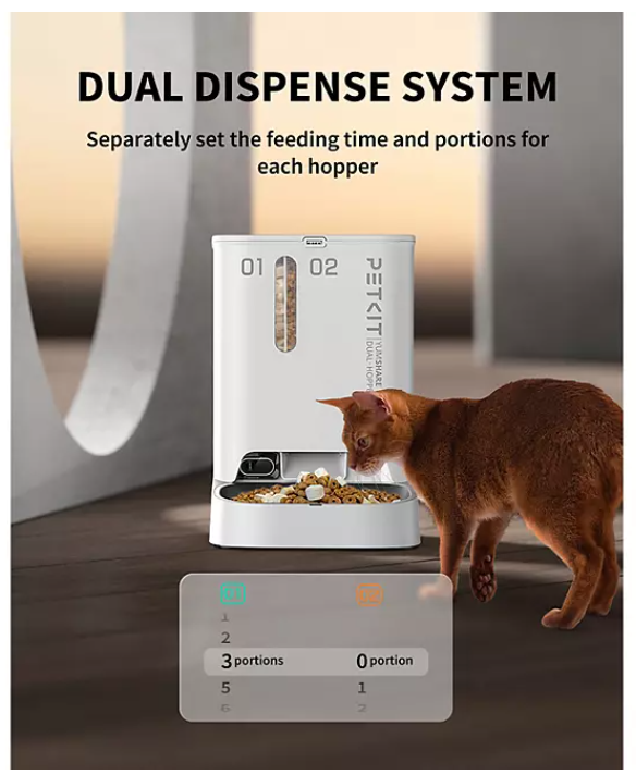 Petkit YumShare Dual-Hopper Smart Pet Food Dispenser with Camera