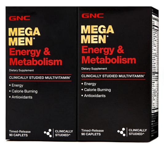 GNC Mega Men Energy & Metabolism Multivitamin Caplets 180 ct.