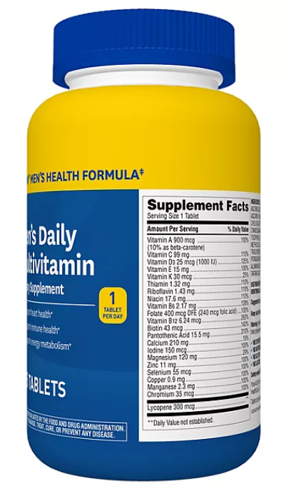 Member's Mark Men's Daily Multivitamin Tablets, 275 ct. – Bentley ...