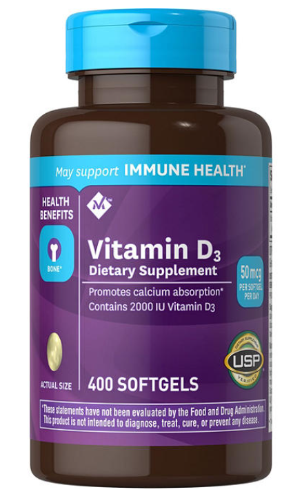 Member's Mark Vitamin D3, 50 mcg, 400 ct.