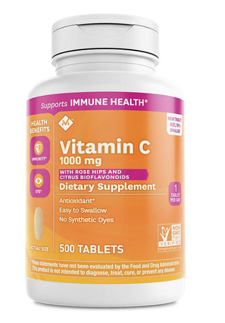 Member's Mark Vitamin C 1000 mg plus Citrus Bioflavonoids & Rose Hips Tablets 500 ct.