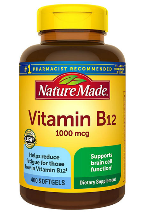 Nature Made B12 Vitamin Softgels, 1000 mcg 400 ct.