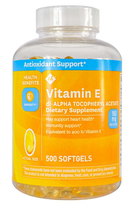 Member's Mark Vitamin E Softgels, 180 mg, 500 ct.