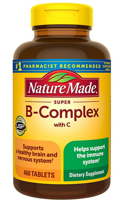 Nature Made Super B-Complex Tablets for Metabolic Health 460 ct.