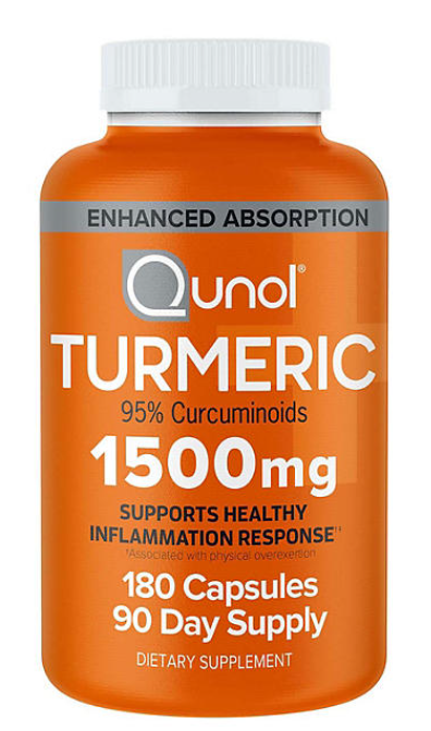 Qunol Turmeric Curcumin 1500mg Capsules 180 ct.