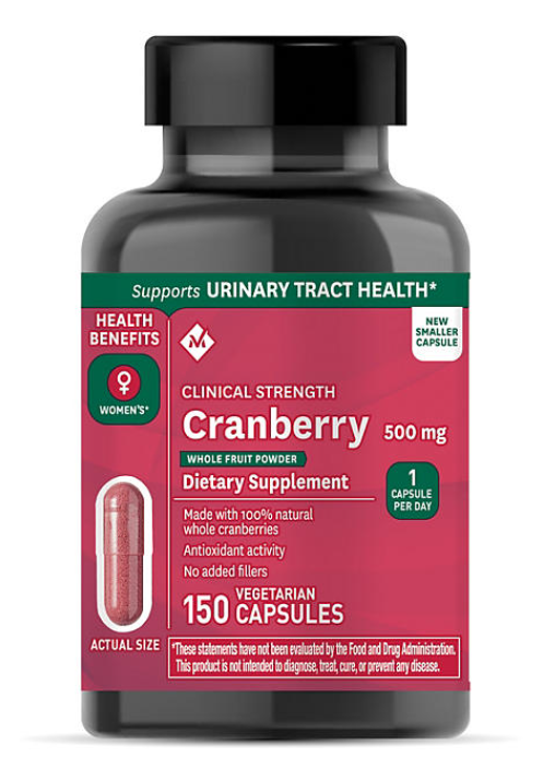 Member's Mark Clinical Strength Cranberry Capsules, 500 mg, 150 ct.