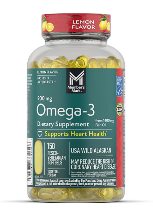 Member's Mark Triple Strength Fish Oil Softgels, 150 ct.