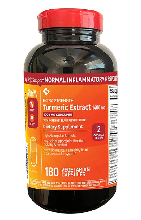 Member's Mark Extra Strength Turmeric Extract Vegetarian Capsules, 1400 mg., 180 ct.