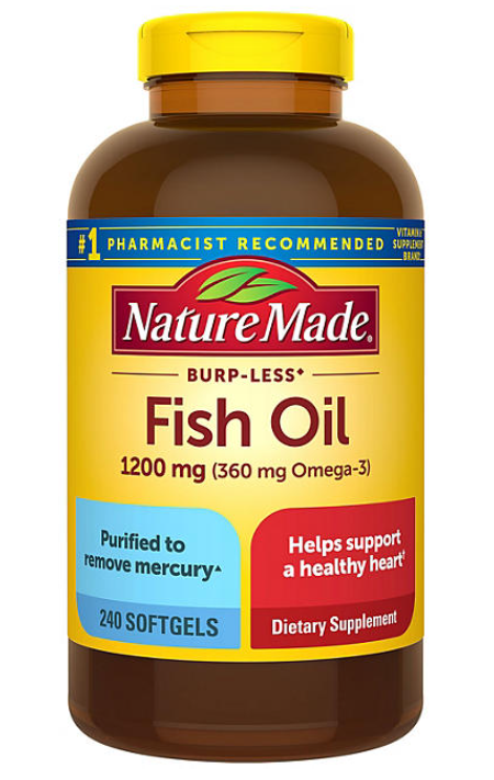 Nature Made Fish Oil 1200mg Burpless 240 ct.