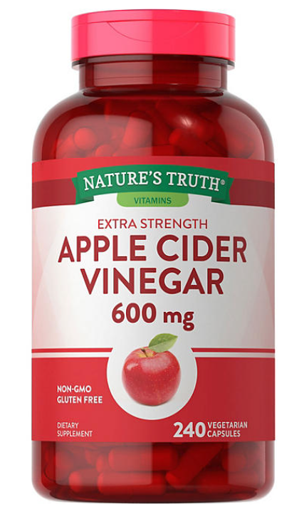 Nature's Truth Apple Cider Vinegar 600 mg Extra Strength Capsules, 240 ct.