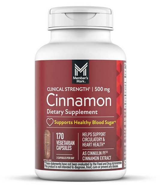 Member's Mark Clinical Strength Cinnamon 500 mg. Capsules, 170 ct.