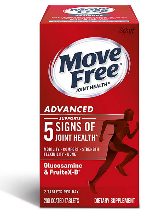 Move Free Advanced Glucosamine Joint Health Support Supplement Tablets 200 ct.