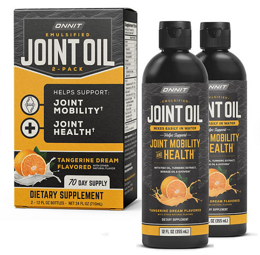 ONNIT Joint Oil: Liquid Fish Oil to Support Joint Health and Mobility, Tangerine Flavor 2 pk., 12 fl. oz.