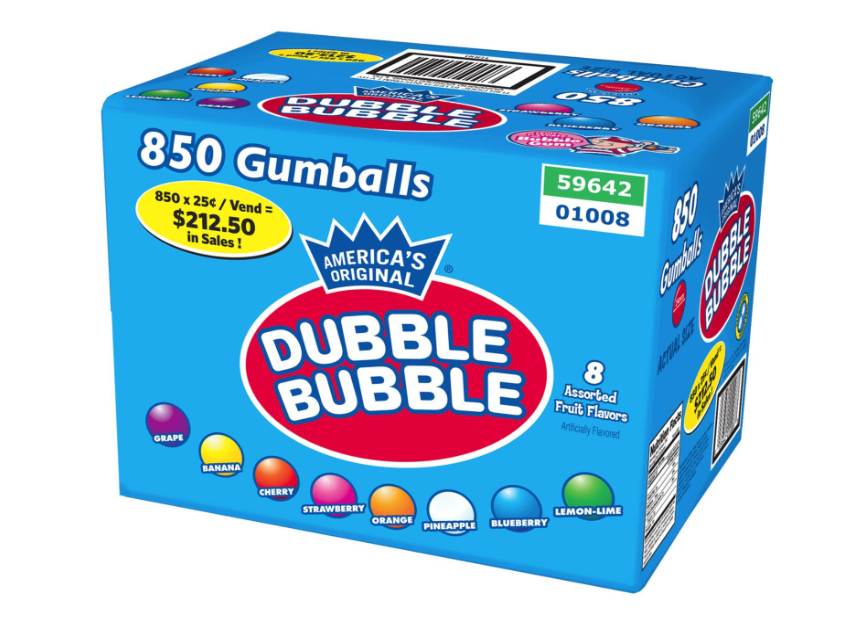 Dubble Bubble Fruit Gumballs 850 ct. A1Q