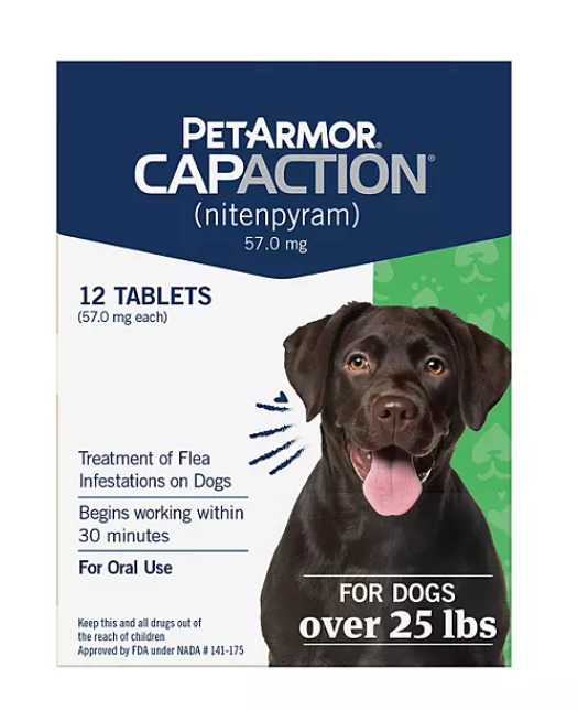 PetArmor CapAction Flea Tabs for Dogs (Choose Size)